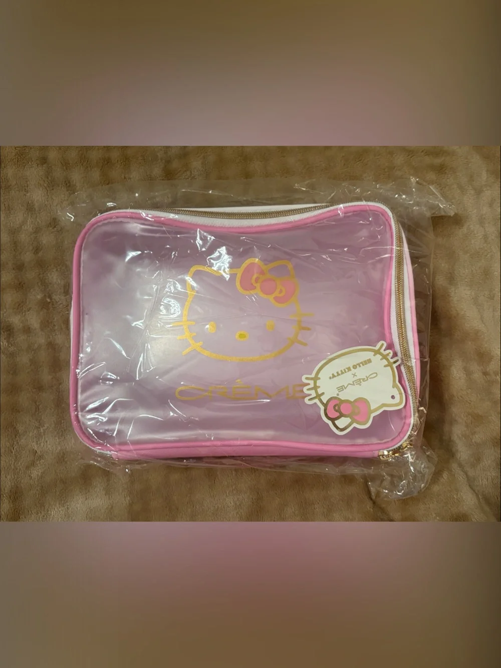Hello Kitty Pink Crème Cosmetic Travel Case